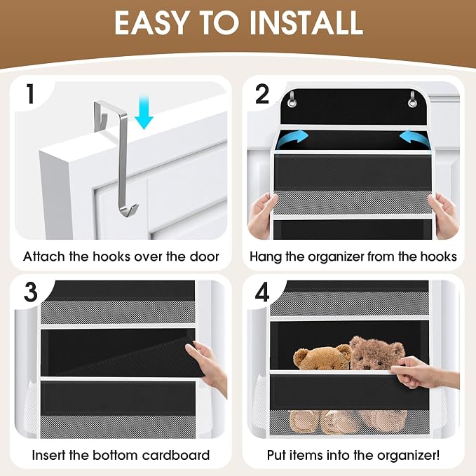 2 Pack Over The Door Organizer, Hanging Storage Organizer - Image 3