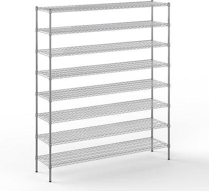 18" Deep x 72" Wide x 86" Height Wire Shelving Kit | 8-Tier | NSF Commercial by Regal+Altair