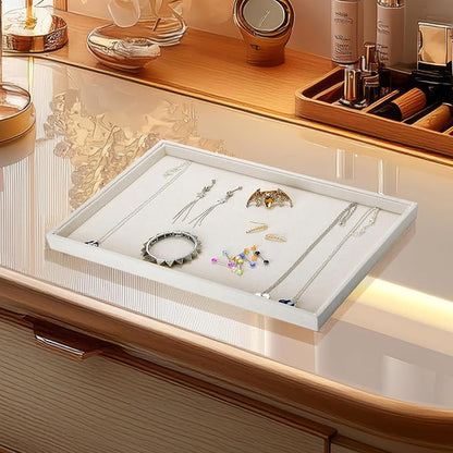 Mornajina 13.8" x 9.5" Velvet Jewelry Tray Jewelry Display Tray Flat Tray - Image 4