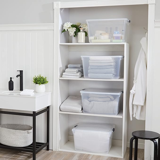 Rubbermaid Cleverstore 71 Qt Clear Storage Bins - Image 7