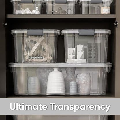 Superio 13.7 Qt Clear Plastic Storage Bins - Image 7