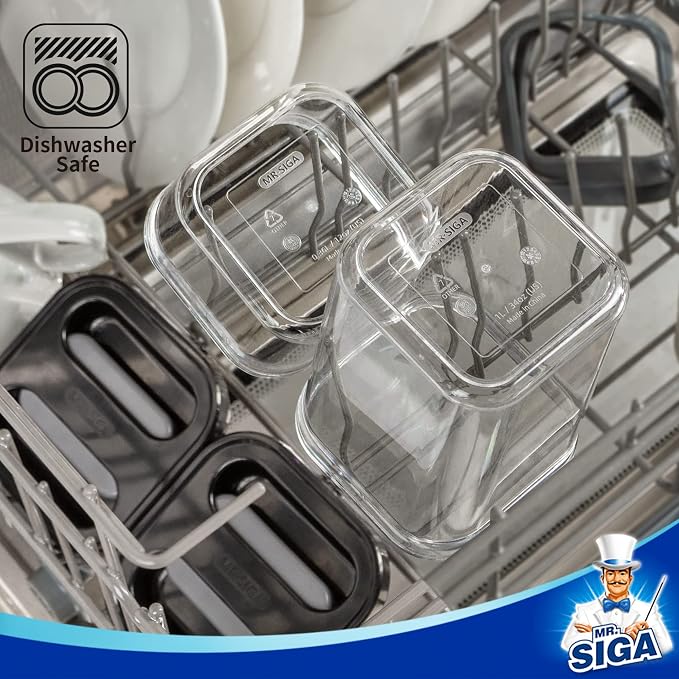 MR.SIGA 6 Piece Airtight Food Storage Container Set, BPA Free Kitchen Pantry - Image 5