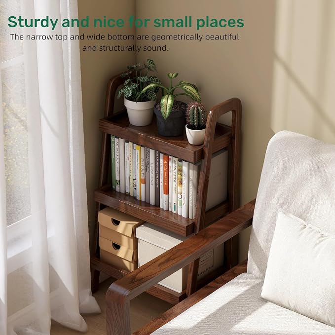 100% Solid Oak 3 Tier Ladder Shelf - Image 4