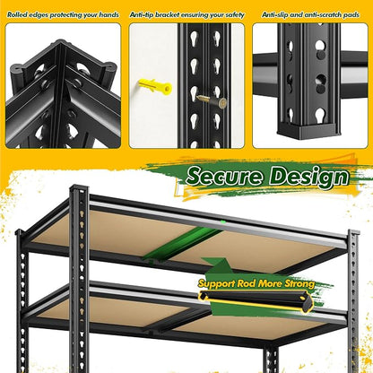 72.2" H Garage Shelves 2230LBS Storage Shelves, 5 Tier Adjustable Metal Shelving - Image 7