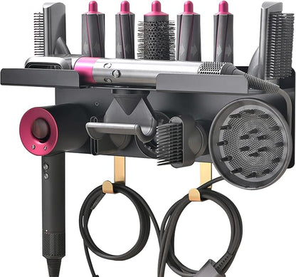 Wall Mount Holder for Dyson Styler Supersonic Hair Dryer, Nail-Free or Perforat by Floatant