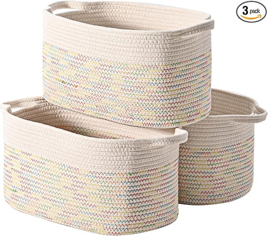 DUHEL Cotton Rope Woven Storage Basket, Used by DUHEL