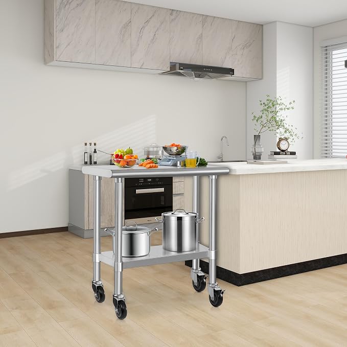 HARDURA Stainless Steel Commercial Table Prep & Work Table - Image 2