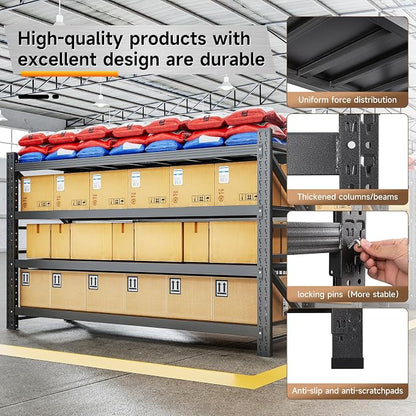 8000LBS Metal Garage Shelving Unit 68" W Storage Shelves Heavy Duty 4 Tier - Image 9
