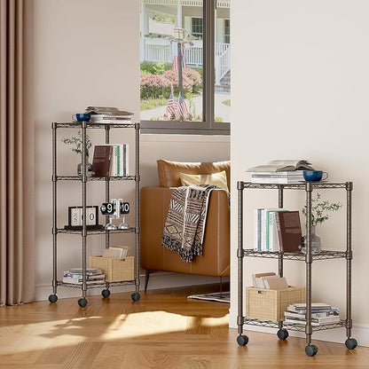 3 Tier Shelf Metal Storage Shelves Wire Rack Closet Organizers - Image 4
