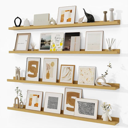 Fun Memories Picture Ledge Shelf, Floating Shelves Set of 4, 48 Inch Picture by FunMemories