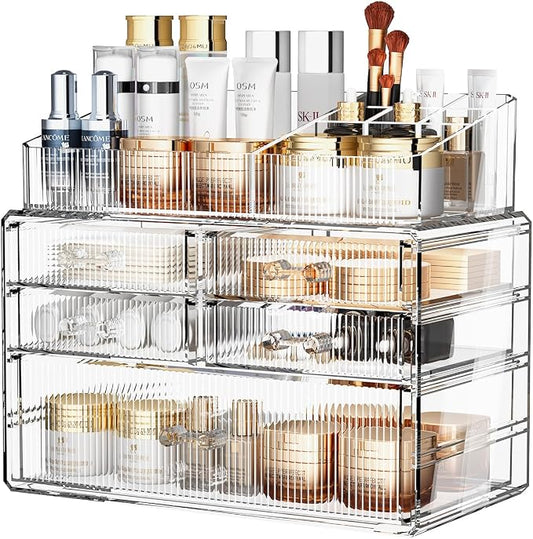 ZHIAI Stackable Organizer, Acrylic Cosmetic Organizer by ZHIAI