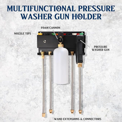 Pressure Washer Gun Holder, Wall Mount Foam Cannon Holder, Car Wash Accessories - Image 3