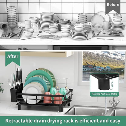 MOUKABAL Dish Drying Rack, Dish Rack, Stainless Steel Dish Racks - Image 4