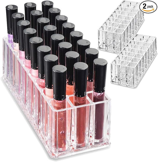 BY ALEGORY Acrylic Lip Gloss Organizer Makeup Storage Organization Refillablle by BYALEGORY