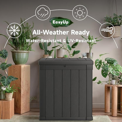 EasyUp 50 Gallon Outdoor Storage Box, Resin Waterproof UV-Resistant Deck Box - Image 7