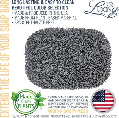 Soap Savers for Bar Soap, American Made by Luxiny, Lifts Soap in Soap Dishes & - Image 2