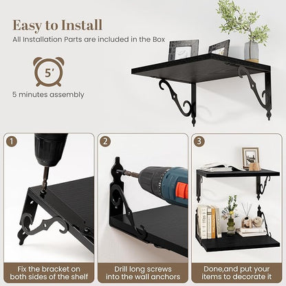 Floating Shelves for Wall, 12 Inch Deep Floating Shelf - Image 7