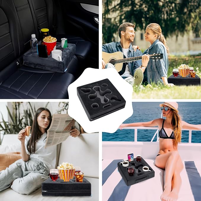 Couch Cup Holder-Sofa Cup Holder Pillow Tray Caddy Cupholder Hearted - Image 6