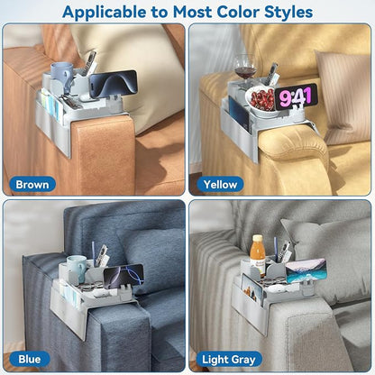 Couch Arm Cup Holder CLESOO Couch Arm Tray Anti-Slip Couch Cup Holder Silicone - Image 6