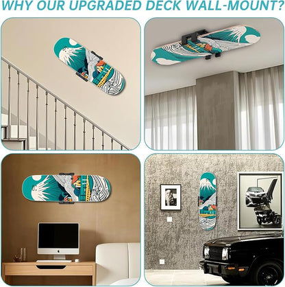 Swivel Skateboard Wall Mount, 360° Skateboard Deck Wall Mount, Suspended - Image 6