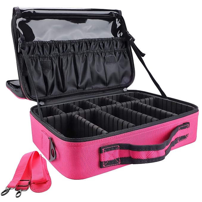 gzcz Travel Makeup Bag, Professional Cosmetic Bags by GZCZ