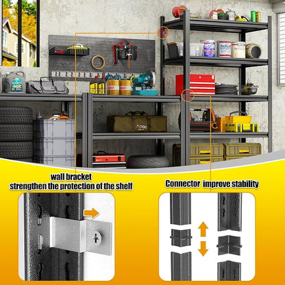 Garage Shelves, 14-48''W Heavy-Duty Storage Shelves, Double-Layer Uprights - Image 4