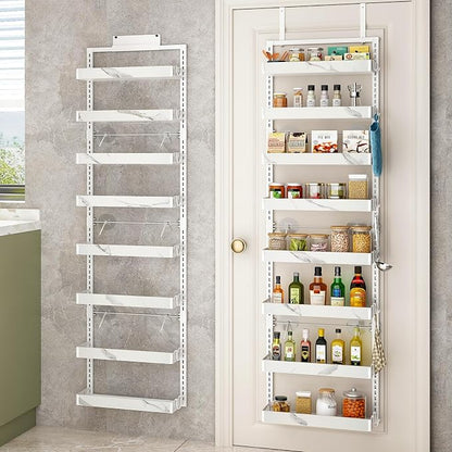 bukfen Over the Door Pantry Organizer, 8-Tier Adjustable Basket Kitchen Pantry by bukfen