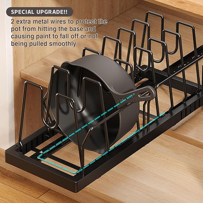 2 Pack Pots and Pans Organizer Under Cabinet - Image 8
