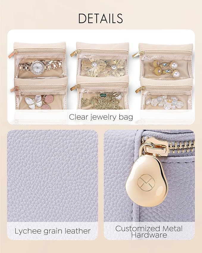 Vlando Travel Jewelry Case, Small Jewelry Box - Image 4