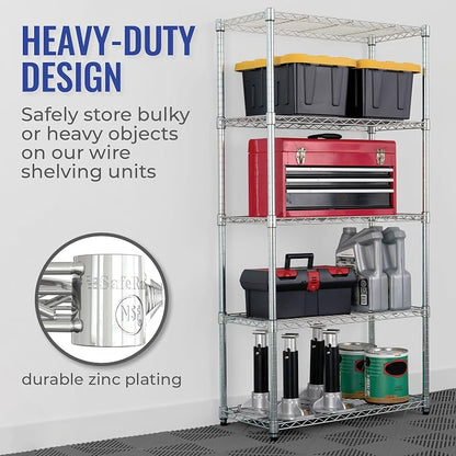 SafeRacks - NSF Certified Storage Shelves, Heavy Duty Steel Wire Unit - Image 5