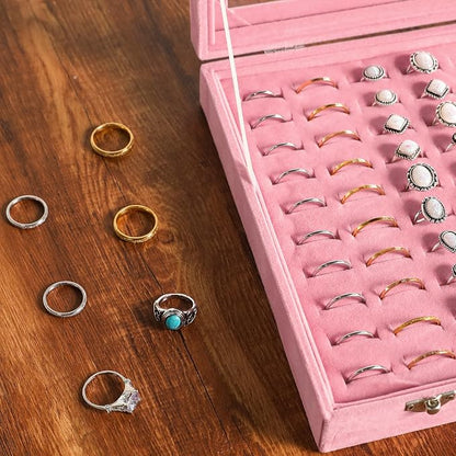 Frebeauty Ring Organizer Tray 100 Slots Ring Holder - Image 6