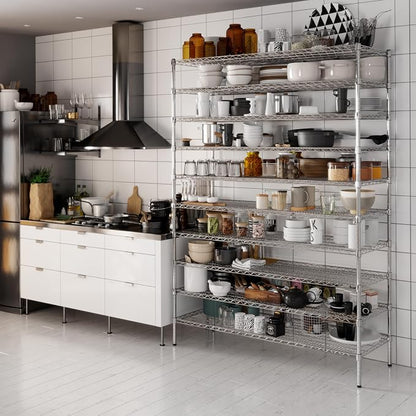 21" Deep x 60" Wide x 86" Height Wire Shelving Kit | 10-Tier | NSF Commercial - Image 6