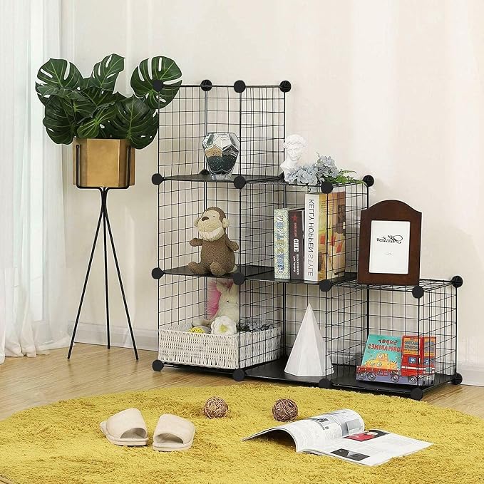 TUMUCUTE Wire Cube Storage Organizer, Metal Storage Shelves Bookshelf, - Image 2