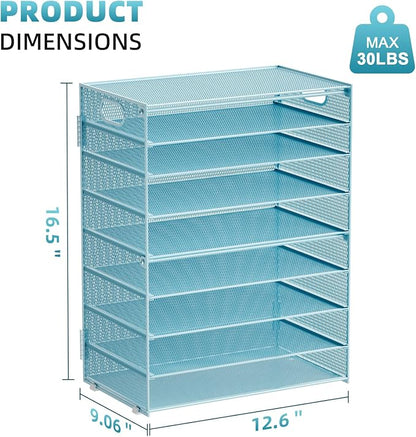 Marbrasse Paper Organizer Letter Tray, 9 Tier Mesh File Organizer - Image 5