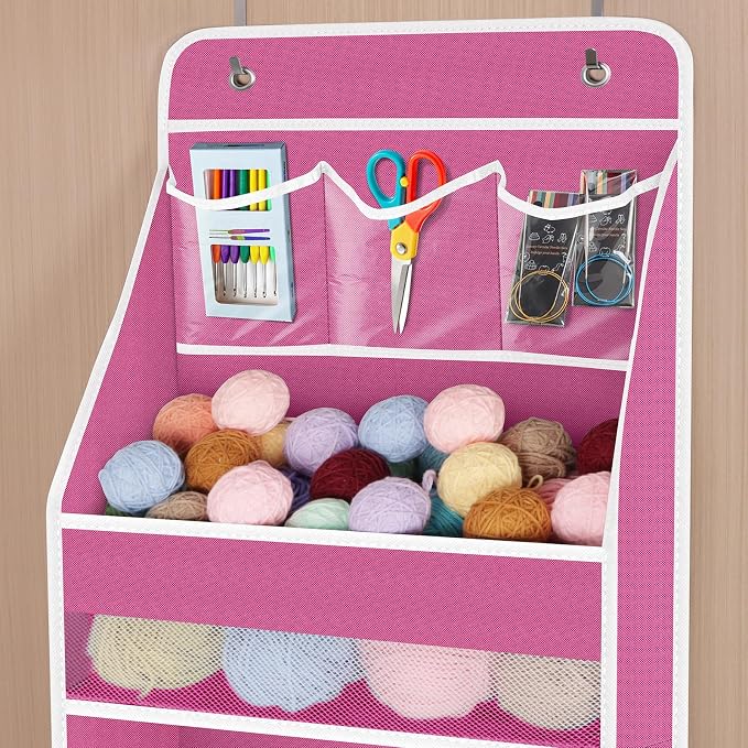 Univivi 6-Shelf Over Door Hanging Organizer Fabric Baby Door Storage - Image 4