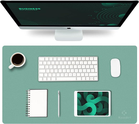 K KNODEL Small Office Leather Desk Mat, Mouse and Keyboard Pad, Computer and by K+KNODEL