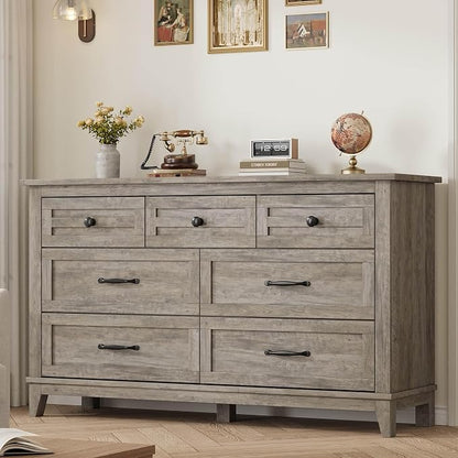 GarveeHome 7 Dresser for Bedroom, 54 in Wide Drawer Dresser by GarveeHome