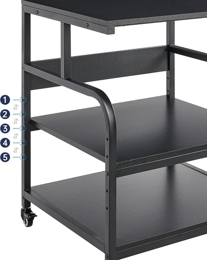 25.6" x 23.6" Extra Large Printer Stand Table - Image 4