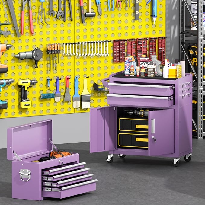Greenvelly Tool Chest, 8-Drawer Rolling Tool Chest - Image 2