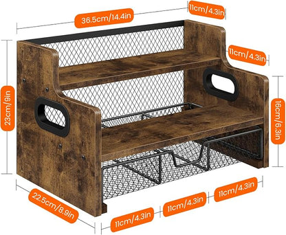 Homode Coffee Syrup Rack Organizer, 3-Tier 8 Bottles Syrup Holder Stand - Image 8