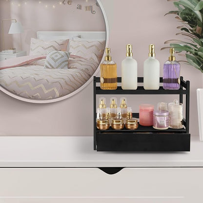 Sorbus Bamboo Bathroom Counter Organizer – 2-Tier Shelf - Image 6