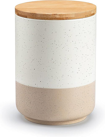 vancasso Sabine Ceramic Canister - 36 oz Kitchen Storage Container by vancasso