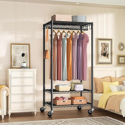 FUTASSI P6 Medium Rolling Clothes Rack Heavy Duty, Clothing Racks - Image 2