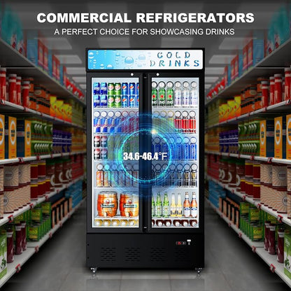 Commercial Glass Door Display Refrigerator 30 cu.ft Cooler Commercial Beverage - Image 7