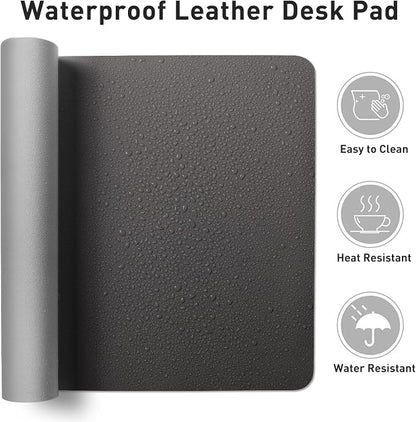 Aothia Leather Desk Pad Protector, Mouse Pad, Office Desk Mat, Non-Slip PU - Image 6