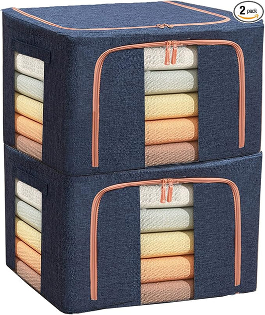 100L Large Capacity Clothes Storage Organizer, Stackable Storage Bags by SWEERI