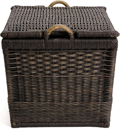 The Basket Lady Lift-Off Lid Wicker Storage Basket, 20 in L x 15 in W x 14 in H - Image 3