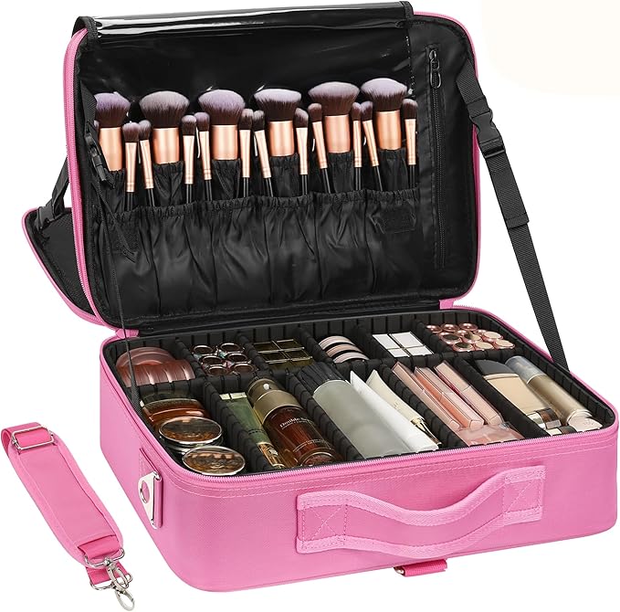 Relavel Makeup Case Large Makeup Bag Professional Train Case Travel Cosmetic by Relavel