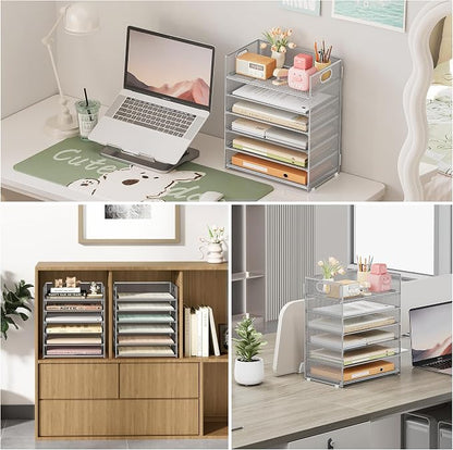 Subekyu 6 Tier Paper Organizer for Desk - Image 4