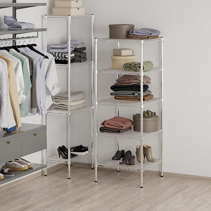 24" Deep x 24" Wide x 64" Height Wire Shelving Kit | 5-Tier | NSF Commercial - Image 7